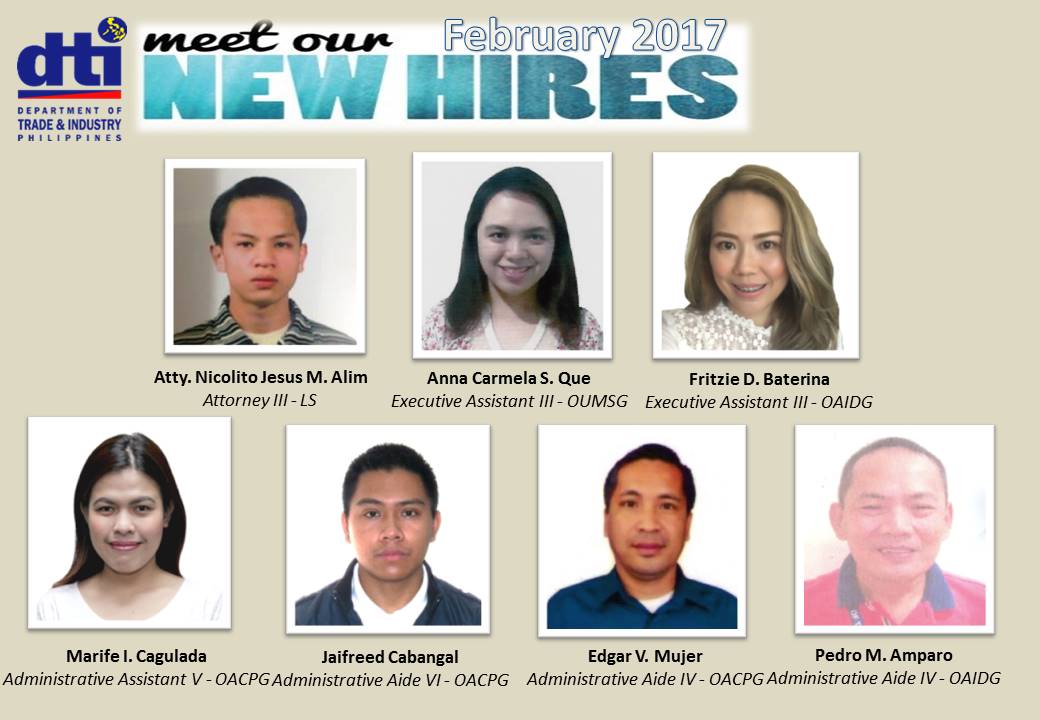 DTI New Hires - February 2017