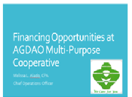Financing Opportunities at AGDAO Multi-Purpose Cooperative