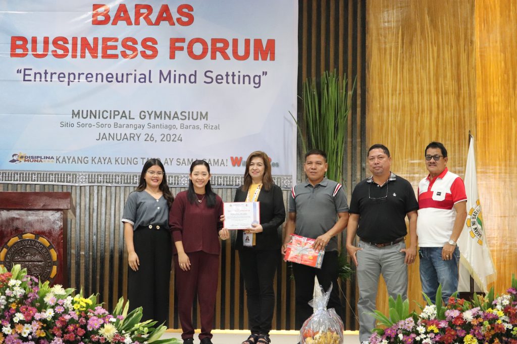 The Department of Trade and Industry (DTI) – Rizal Provincial Office in collaboration with LGU-Baras, Rizal successfully conducted a business forum on “Entrepreneurial Mindsetting” in celebration of 103rd Foundation Day Anniversary of Baras, Rizal as a town
