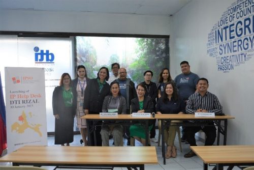 DTI Rizal together with the Intellectual Property Office of the Philippines in launching the IP help desk Rizal.