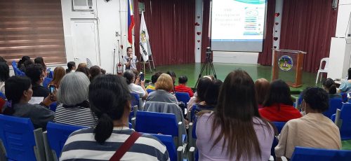 Negosyo Center Business Counselor Shairralyn O. Surigao, while discussing the DTI programs and services,