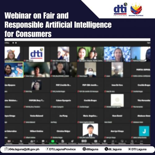 In Photo: Webinar on Fair and Responsible Artificial Intelligence for Consumers Zoom Participants