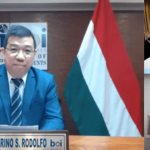 Event screenshot of MOU signing between Philippine International Trading Corporation Hungarian Export Promotion Agency witnessed by DTI Undersecretary Ceferino Rodolfo
