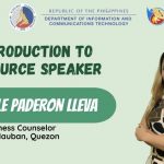 Screen capture while introducing NC Mauban Business Counselor Ms. Nicole P. Lleva, in financial literacy webinar