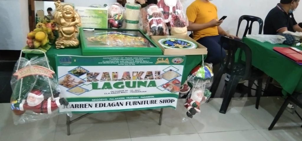 In Photo: Juarren Edlagan Furniture Shop's stall at KALAKAL Laguna