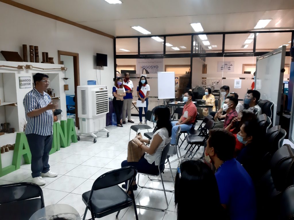 Representative from the Department’s financing arm, SB Corporation OIC Head of South Luzon Group Ronald Inciong, conducting the seminar