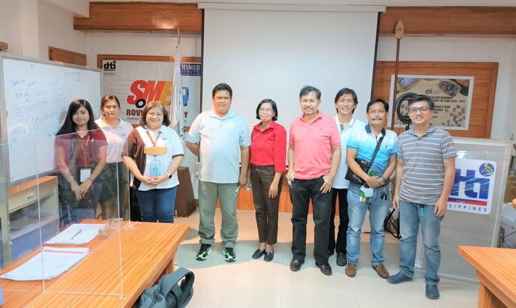 Group photo: DTI Quezon, Negosyo Center Calauag, together with the owners of NBDM Farm and Food Processing.