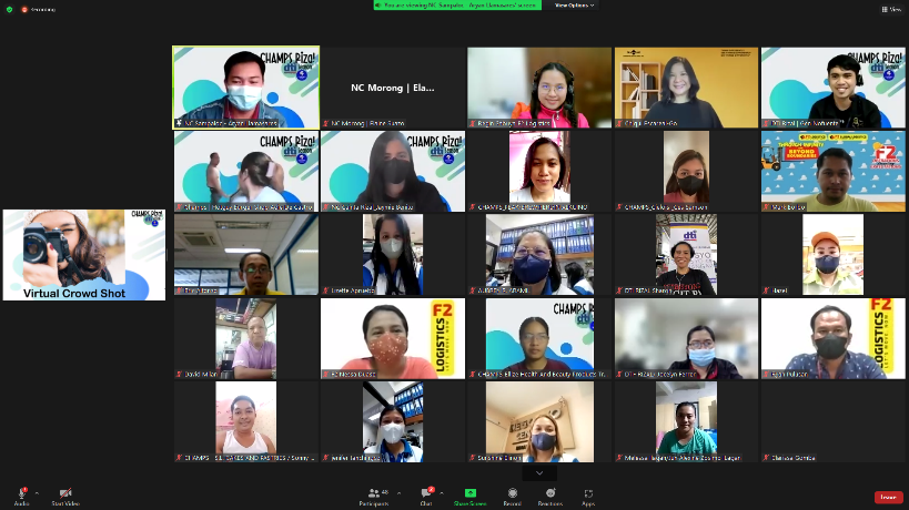 Screen capture of the attendees of CHAMPS webinar