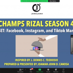 Screen capture of Champs Rizal Season 4, with its Resource Speaker.