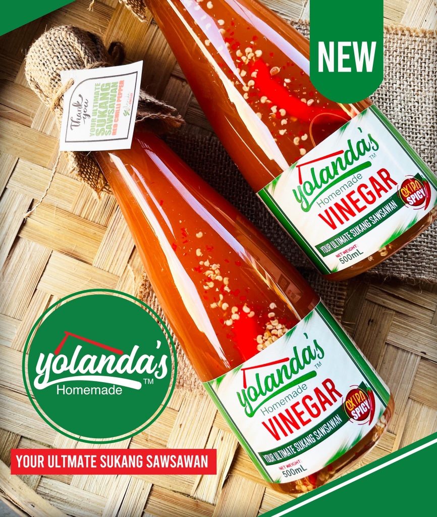 in photo: Yolanda's homemade vinegar.