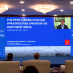 DTI Undersecretary Ireneo Vizmonte gives a talk on the Philippine Construction and Infrastructure Opportunities Investment Forum at the second day of CIFIT 2021 in Xiamen, China