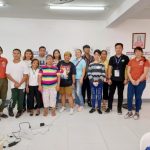 In photo: Negosyo Center San Mateo Business Counselor Christian Ray B. Libao, FWD Insurance and Human & Inclusion NGO, together with PWD beneficiaries in Cainta.
