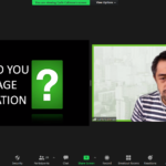 in photo: Speaker of the webinar presenting