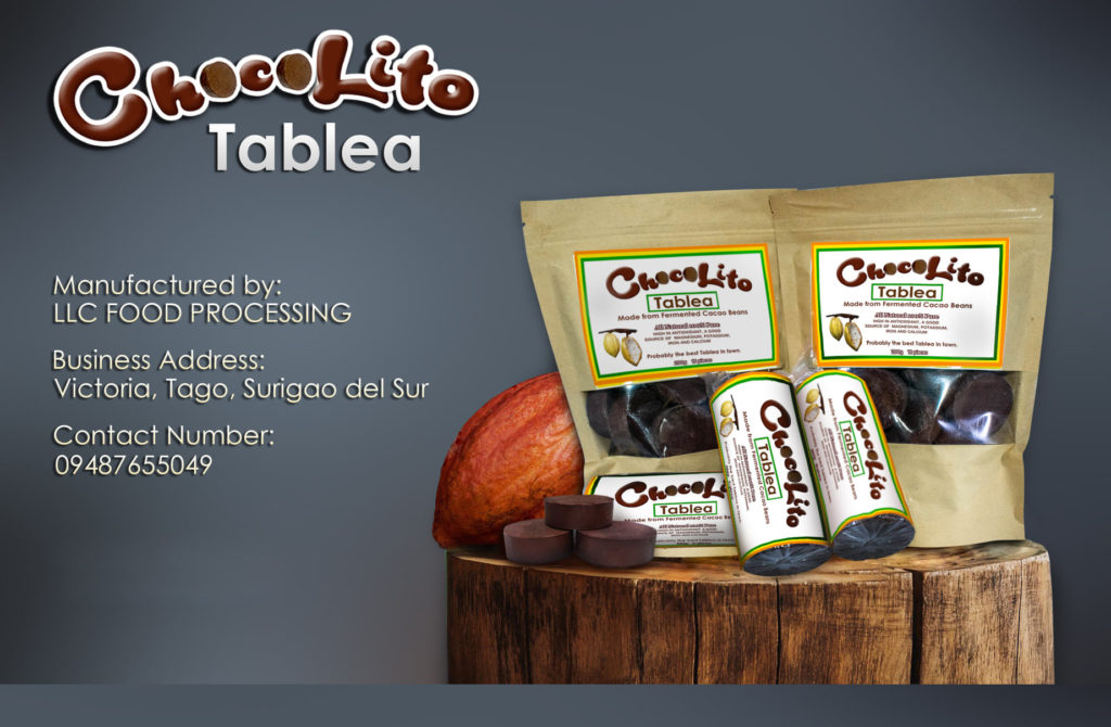 Packs and rolls of Chocolito Tablea
