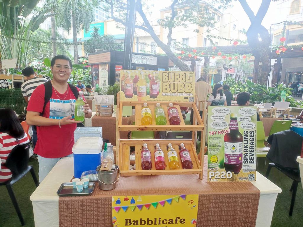 Bubblibubb beverages on display.