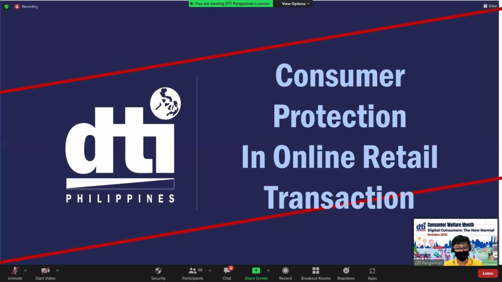 DTI Pangasinan's Consumer Webinar