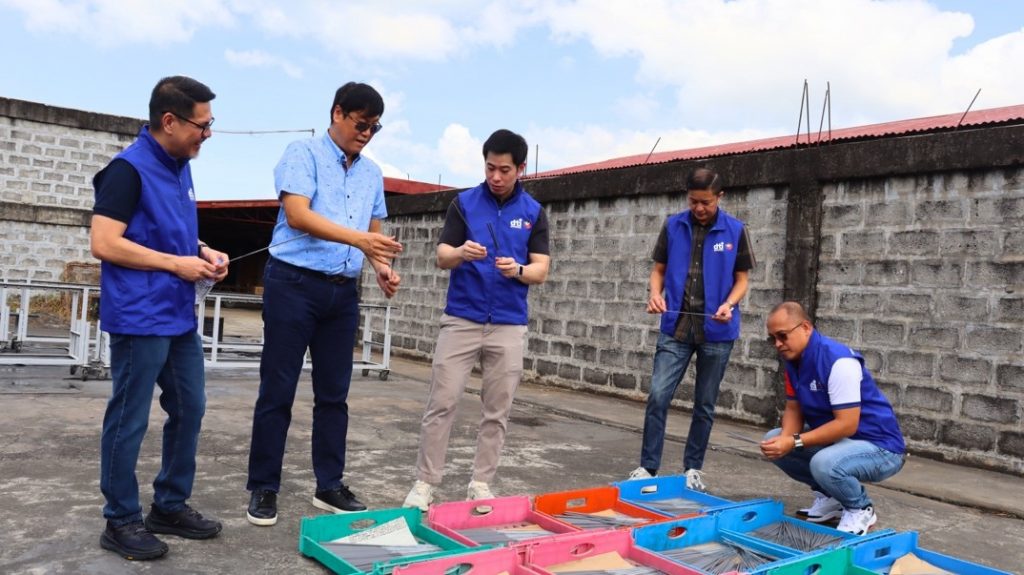 In photo: DTI Chief of Staff and Assistant Secretary Engelbert Chua, DTI-Fair Trade Group Asec. Agaton Uvero, DTI-BPS Director Neil Catajay, and DTI-FTEB Director Gino Mallari during the factory visit at Dragon Fireworks Inc. in Bulacan, hosted by proprietor Jovenson Ong