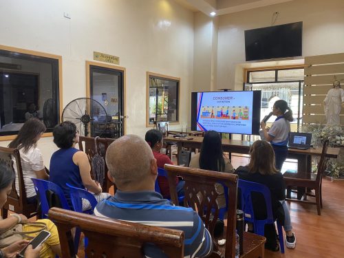 In Photo: Junior Business Counselor Ms. Rica Mae Ceria of Negosyo Center Luisiana conducting a comprehensive session on creating and optimizing Facebook Pages for business purposes