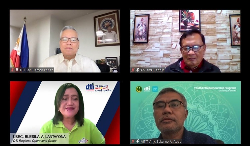 Zoom meeting of DTI officials on YEP!