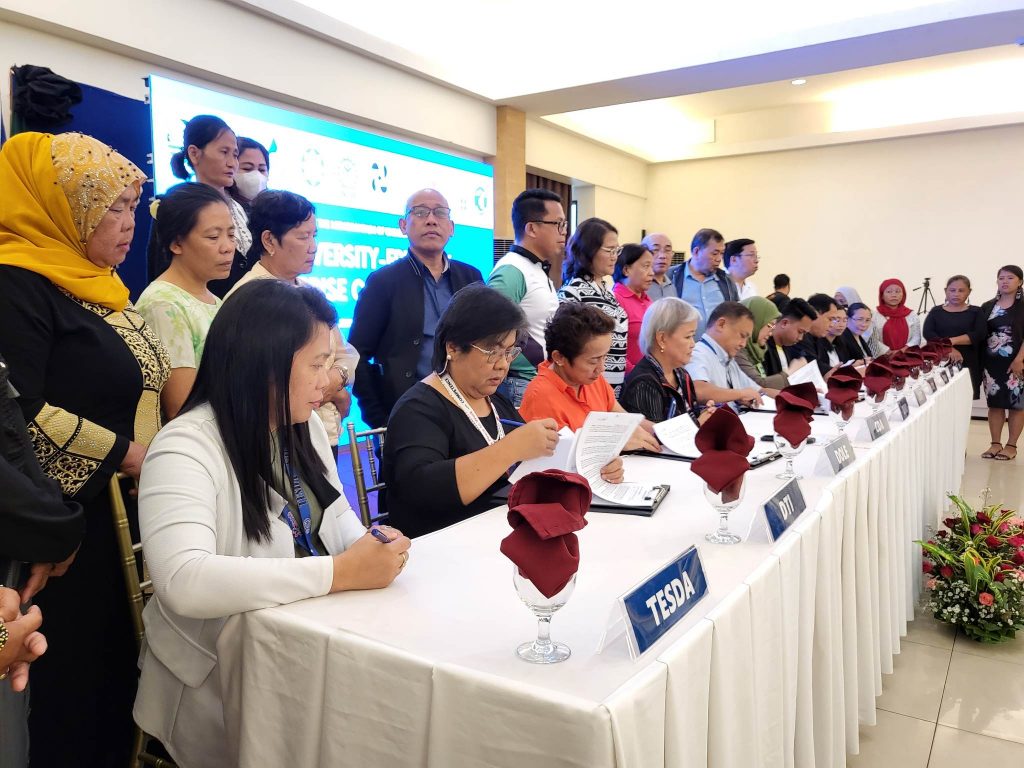 The Department of Trade and Industry (DTI) Region 12, along with several government agencies, has signed an MOU to reinforce support for the Biodiversity-Friendly Enterprise (BDFE) project, which aims to sustainably utilize and enhance natural resources in coastal areas.