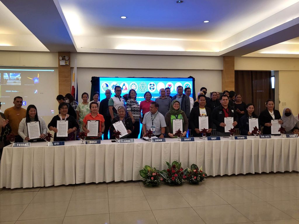 The Department of Trade and Industry (DTI) Region 12, along with several government agencies, has signed an MOU to reinforce support for the Biodiversity-Friendly Enterprise (BDFE) project, which aims to sustainably utilize and enhance natural resources in coastal areas.