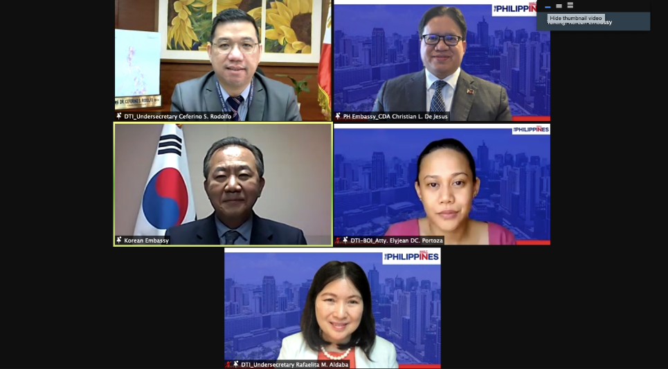 participants in the online briefing of DTI-BOI with South Korean companies