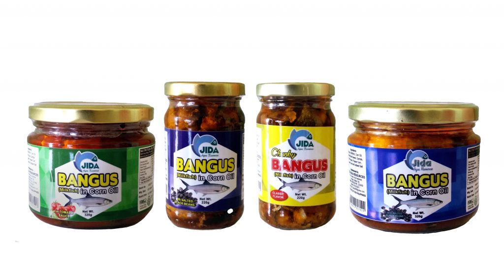 Some of JIDA's bottled Bangus products