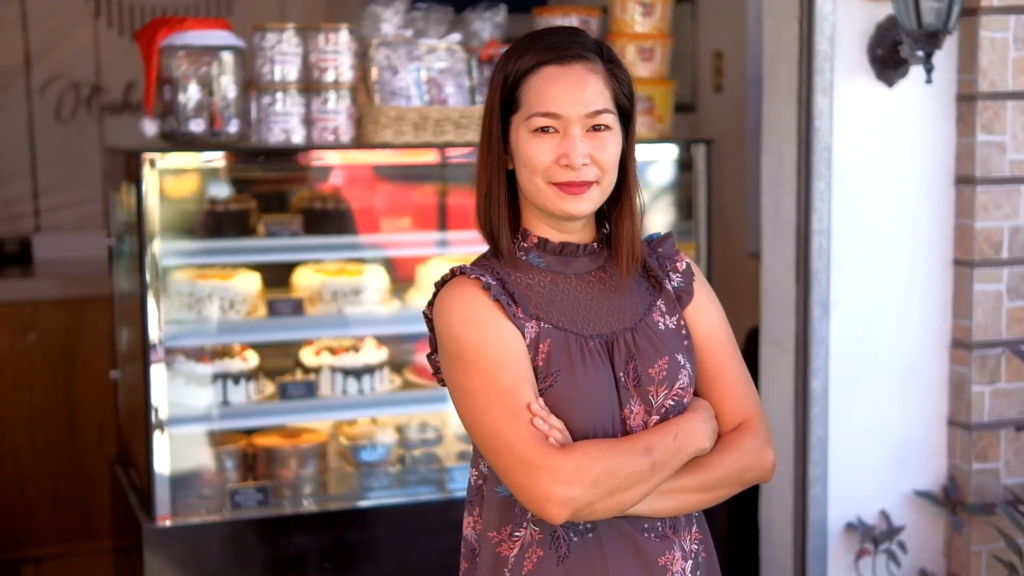Ms. Rojani Abeleda, owner of Honey's Homebakes