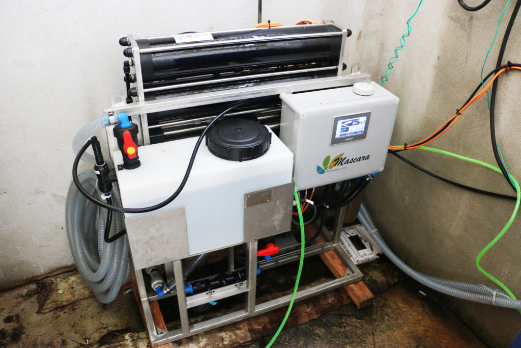  The equipment lent by Verdex Engineering Co. can desalinate seawater and produce up to 3,000 liters of potable water per day