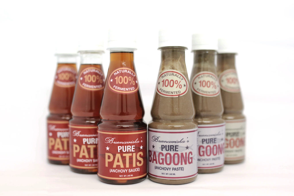 Bottles of anchovy sauce and paste
