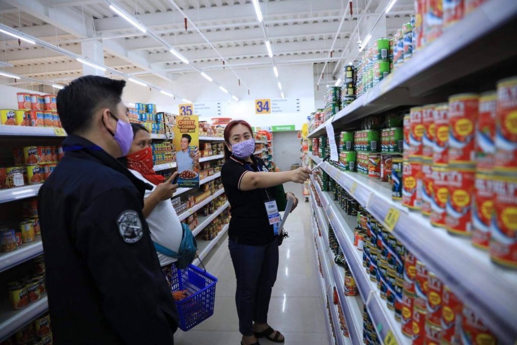 Staff doing the monitoring in one grocery store in Davao Oriental