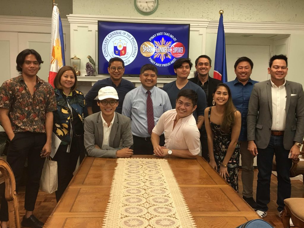 Consul Jed Llona with representatives from Startup Village, Borealis Hub, Pino Design Studio, Gotesco Group of Companies, BusinessWorld Publishing, Ocampo’s Megastore, and Pearl on 16 August 2019.