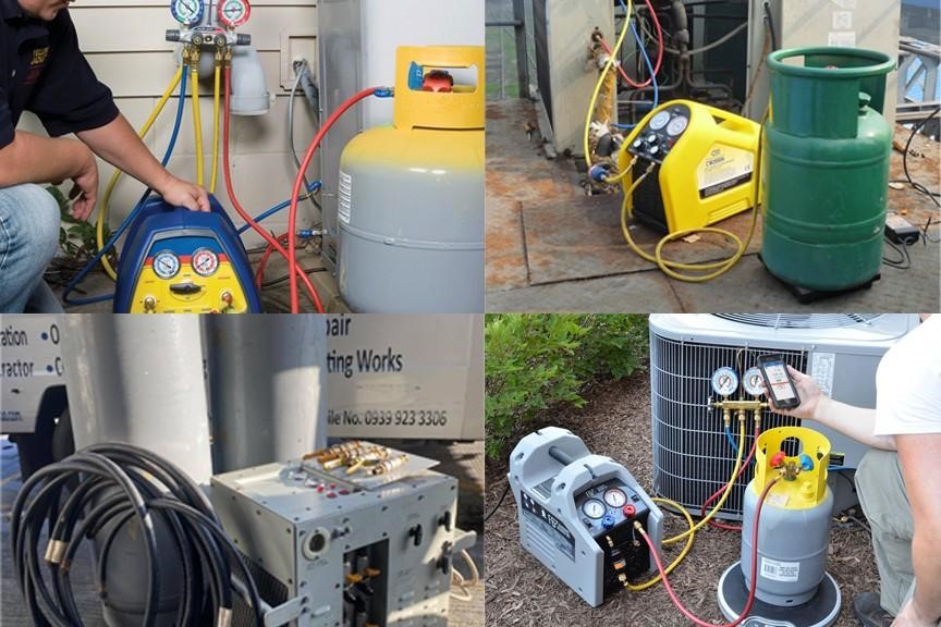 various equipment for repairing a refrigerator