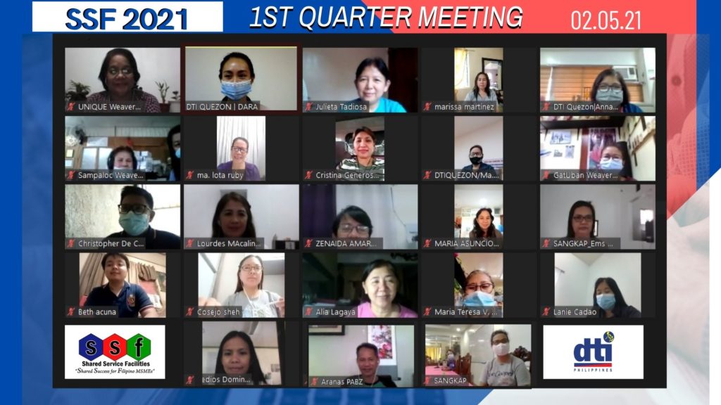 SSF 1st quarter meeting via Zoom