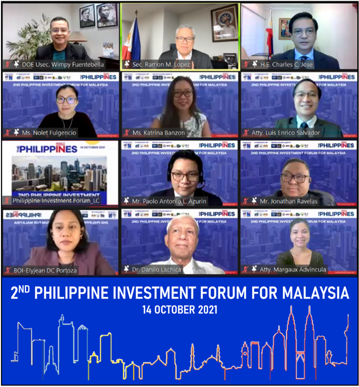 Screenshot of participants during the Philippine Investment Forum for Malaysia