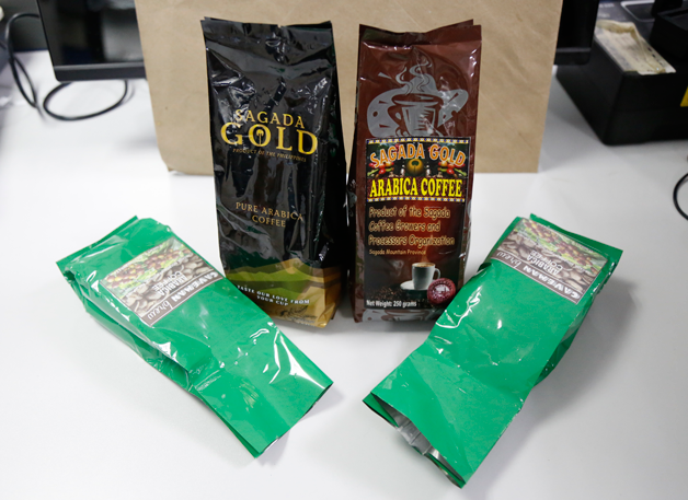 Packaged and branded coffee products of Ola farms