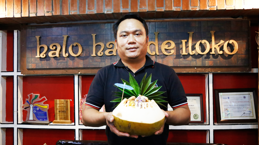 Xavier Balangue Mercado presenting their well-renowned special Halo-Halo