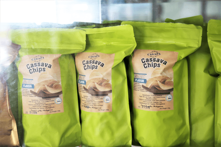 Packets of cassava chips