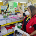 Consumer Protection Group (CPG) Assistant Secretary Atty. Ann Claire C. Cabochan inspecting prices of school supplies firm in Caloocan
