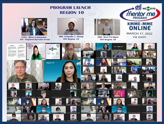 DTI Region 10 officially launched the first batch of the multi-sectoral Kapatid Mentor ME-Money Market Encounter (KMME-MME) Online Program for 2022 on March 17, 2022.