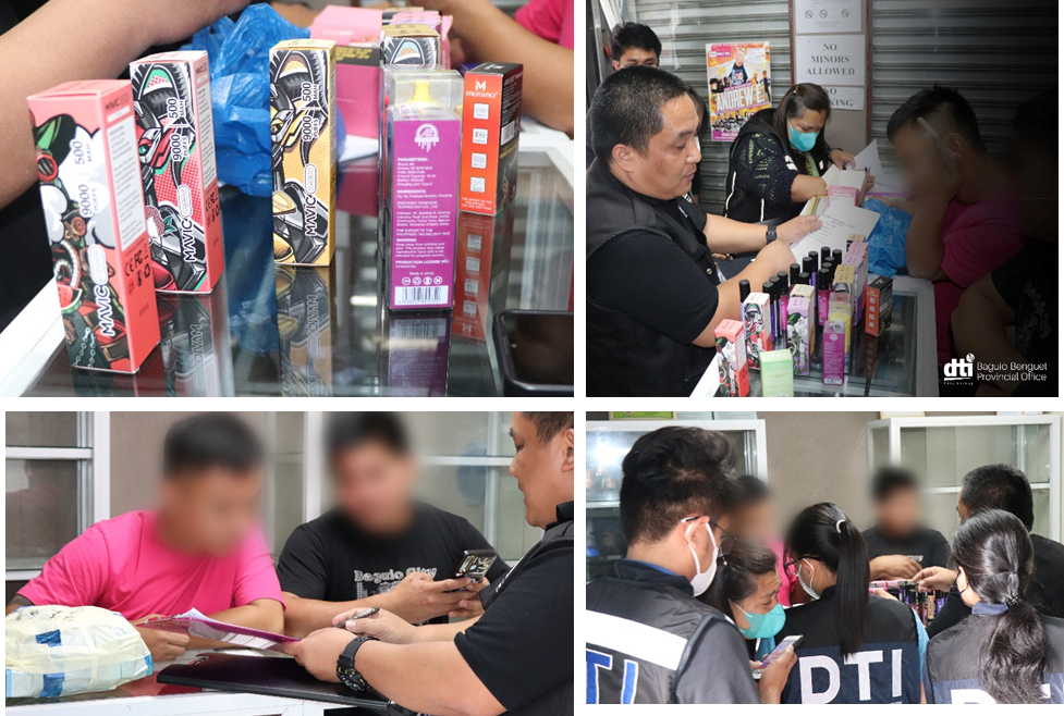 DTI Baguio-Benguet tags three establishments for Vape Law (RA 11900) Violations