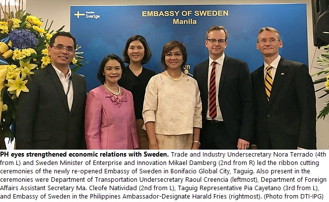 PH eyes strengthened economic relations with Sweden