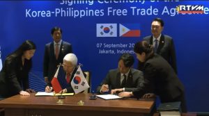 Trade Secretary Alfredo Pascual and Trade Minister Ahn Duk Geun signed the PH-KR FTA in the presence of President Marcos and President Yoon on the occasion of the 24th ASEAN-Korea Summit.